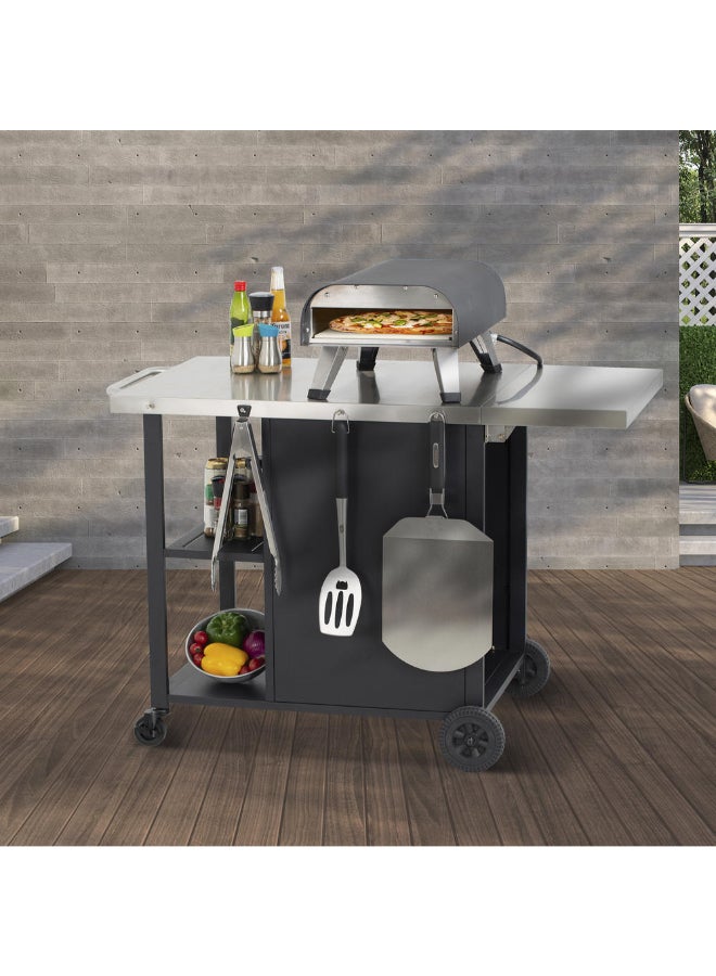 MASTER COOK Outdoor Grilling Prep Station Black and Silver 23 x 72 x 92 cm SRCPS23005C - Image 3